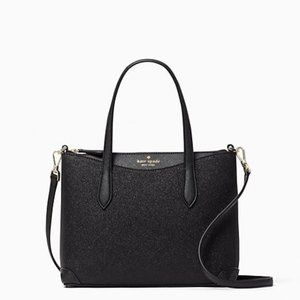 KATE SPADE shimmy glitter satchel black